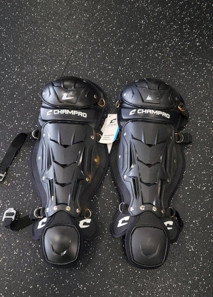Used Champro YOUTH Catchers Leg Guards Black  11849-S000032262