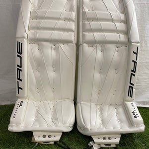 White 29" Intermediate True Catalyst 7X3 Goalie Leg Pads (New)