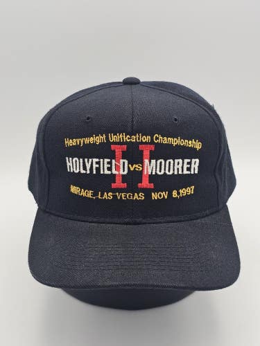 Vintage 1997 Evander Holyfield VS Michael Moorer Boxing Promo Black Hat Snapback