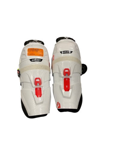 Used Bauer VAPOR XTEND Youth Shin Guards White 8 1/2" 11847-S000030388