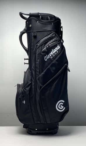 Cleveland Lightweight Cart Bag Black 14-Way Divide Single Strap Golf Bag