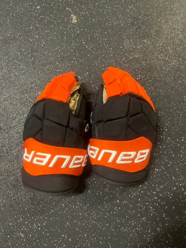 Rare! 14” Anaheim Ducks Pro stock Bauer Mach Hockey Gloves
