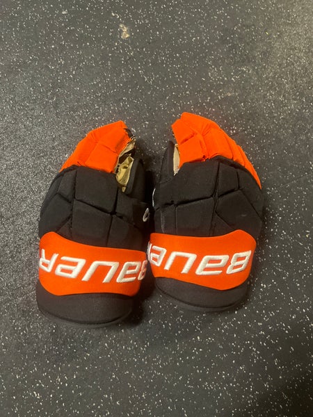 Rare! 14” Anaheim Ducks Pro stock Bauer Mach Hockey Gloves