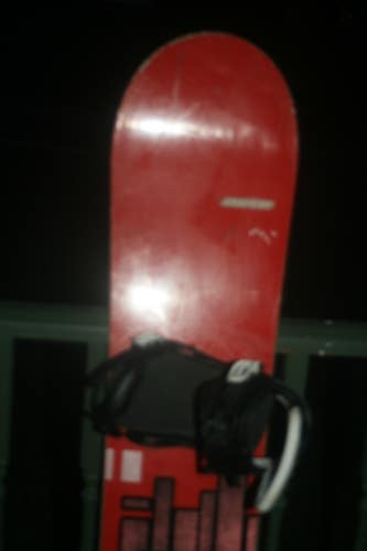Burton 143cm Snowboard With Burton Medium Bindings