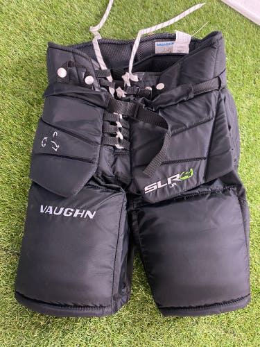 Black Junior Large Vaughn SLR4 Hockey Goalie Pants (Used)