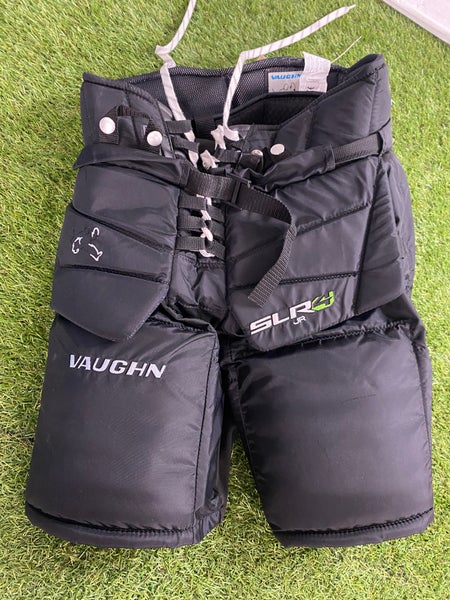 Black Junior Large Vaughn SLR4 Hockey Goalie Pants (Used)