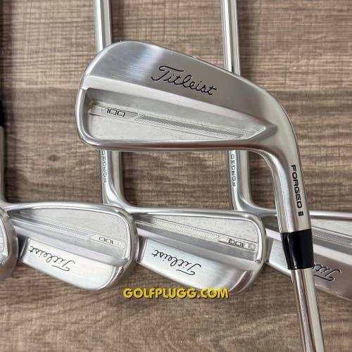 2023 Titleist T100 Iron Set 4-PW / AMT White, Stiff Flex (267)
