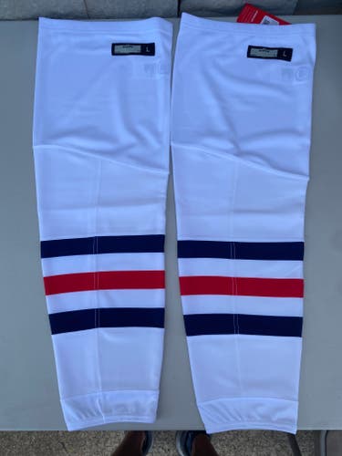 NEW CCM EDGE Pro Stock Springfield Thunderbirds Kevlar Backed Socks 4547