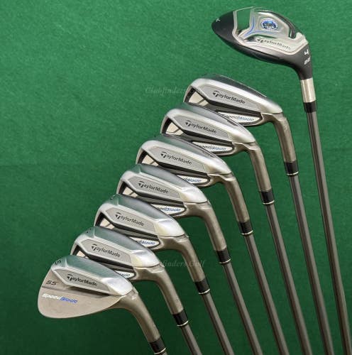 Lady TaylorMade SpeedBlade 4H, 5-P, SW Combo Iron Set VeloxT 45g Graphite Ladies