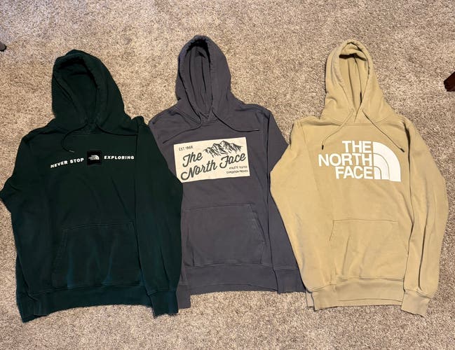3 North Face Hoodies Bundle Size Small