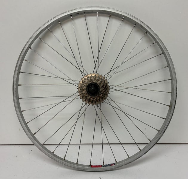 Weinmann 519 7-Speed 32-Spoke Silver Aluminum 26" Mountain Bike Rear Wheel