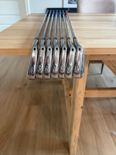 Men's Titleist 735.CM Stainless Right Handed Iron Set Stiff Flex Steel Shaft (Used)