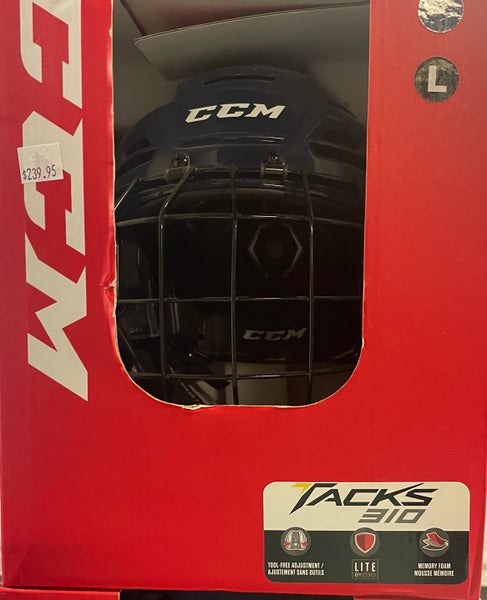 NEW CCM Tacks 310 Helmet Combo Navy Large