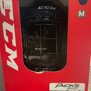NEW CCM Tacks 310 Helmet Combo Navy Medium