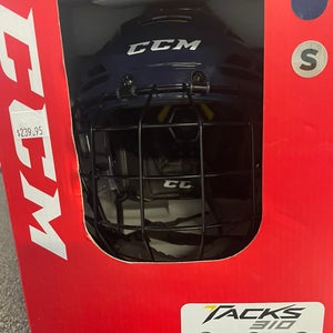 NEW CCM Tacks 310 Helmet Combo Navy Small