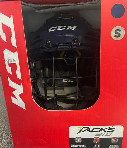 NEW CCM Tacks 310 Helmet Combo Navy Small