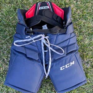 Used Navy Blue Junior Small CCM Axis 1.5 Hockey Goalie Pants