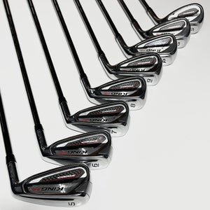 Cobra King F9 Iron Set 5-9, PW, GW, SW Right Handed Stiff Flex Steel Shafts