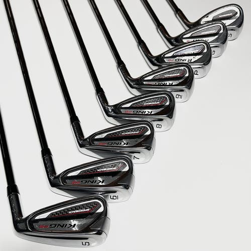 Cobra King F9 Iron Set 5-9, PW, GW, SW Right Handed Stiff Flex Steel Shafts