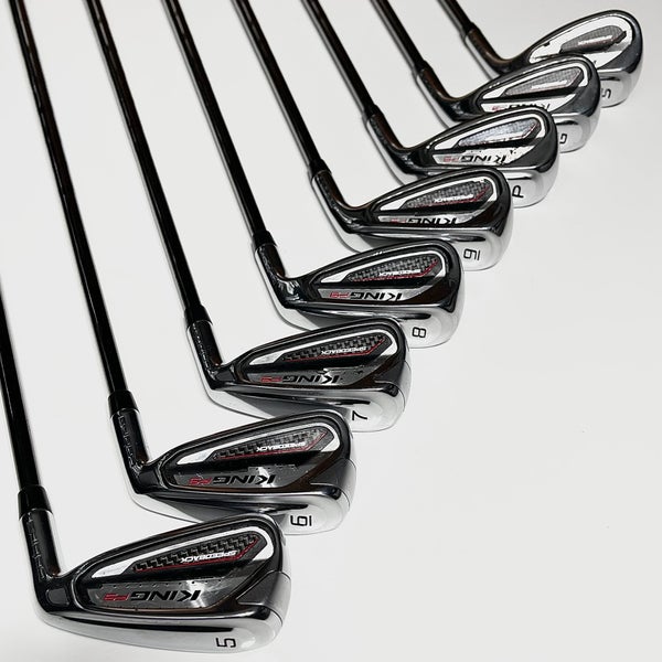 Cobra King F9 Iron Set 5-9, PW, GW, SW Right Handed Stiff Flex Steel Shafts