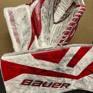 Used Bauer Catcher & Blocker Set Jr White/Red