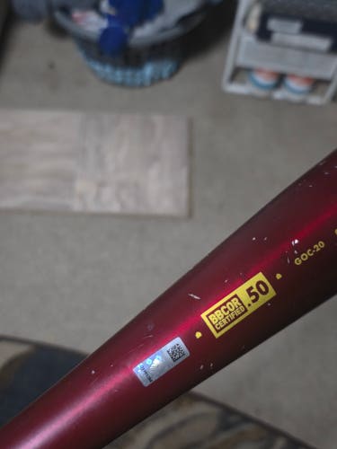 2020 DeMarini The Goods One Piece Alloy BBCOR Certified Bat (-3) 29 oz 32" (Used)