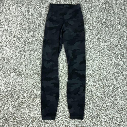 Lululemon Pants Womens 2 Black Incognito Camo Align High Rise Yoga Leggings 25