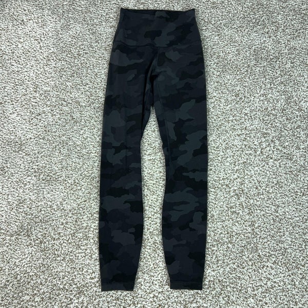 Lululemon Pants Womens 2 Black Incognito Camo Align High Rise Yoga Leggings 25