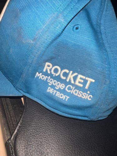 Puma Rocket Mortgage Teal Adjustable Hat Used L/XL