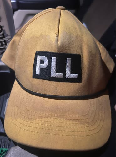 Yellow PLL Lacrosse Ajustable 
 Adult Unisex One Size Fits All Hat (Used)