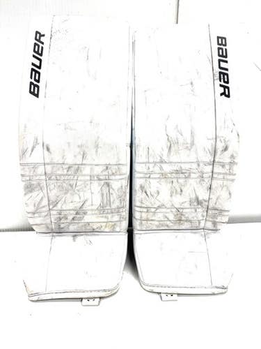 Used Bauer GSX 33 INCH Goalie Leg Pads Senior White 33" 11860-S000299684