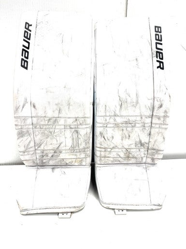 Used Bauer GSX 33 INCH Goalie Leg Pads Senior White 33" 11860-S000299684