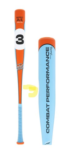 2025 Combat MFG Spec A1 Alloy BBCOR Certified Bat (-3) 29 oz 32" (New) "RACER"