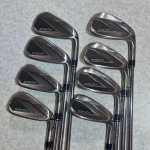 TaylorMade Stealth Right Handed Iron Set Stiff Flex (8 Clubs) #4 - #9, PW, GW Steel Shaft (Used)