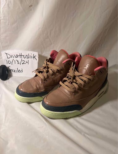 Men's Size M 11.0 (W 12.0) Air Jordan 3 Shoes (Used) Custom Air Jordan 3 “Fire Red” – Size 11