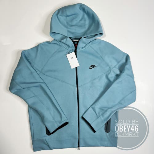 Nike Tech Fleece Windrunner Full Zip Hoodie Aqua Blue