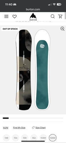 Unisex Burton Snowboard All Mountain Without Bindings Stiff Flex Directional 149cm