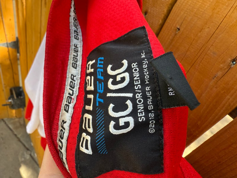 Red Goalie Cut Men's Bauer Jersey (Used)