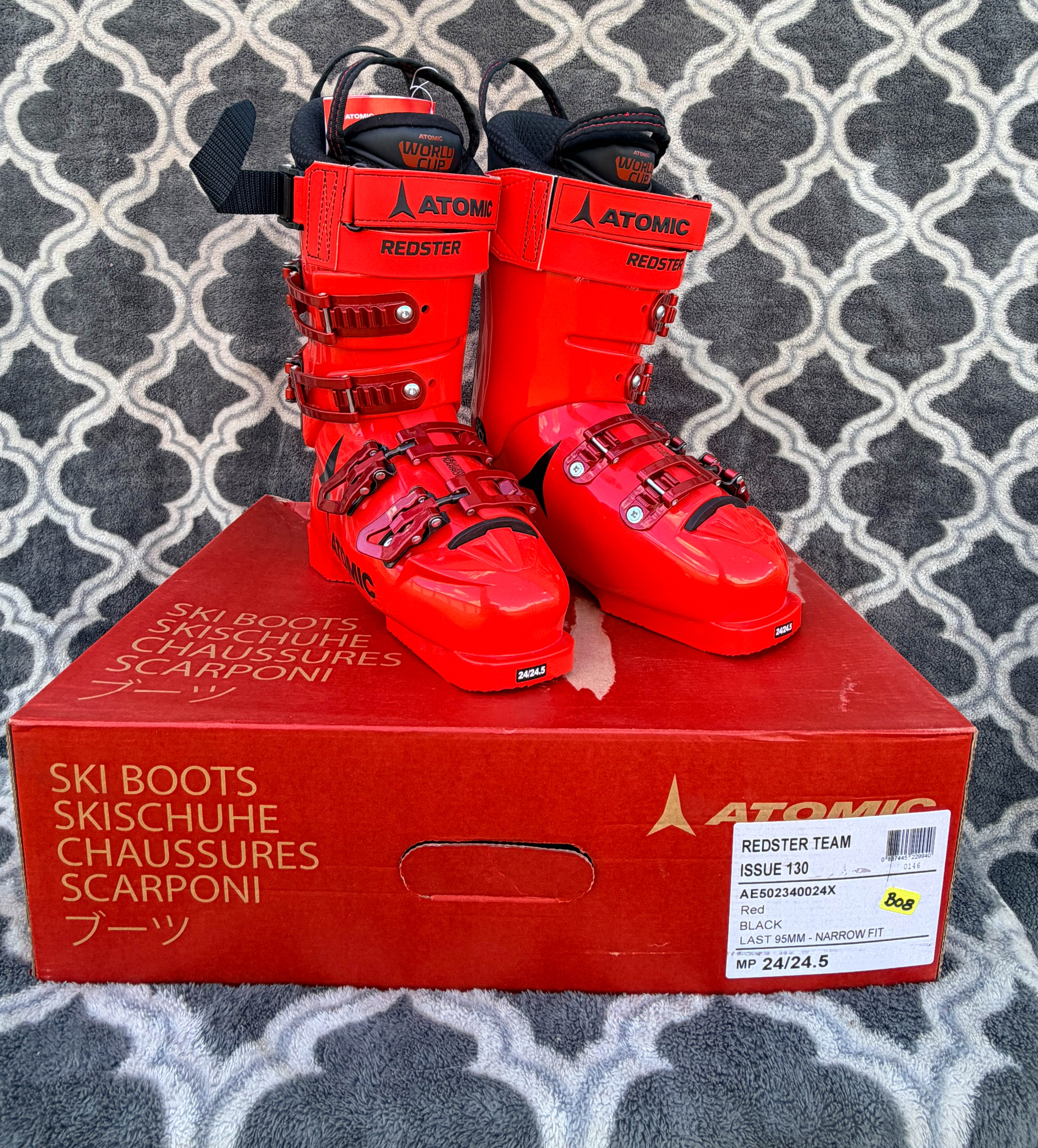 Atomic Redster Team Issue 130 Ski Boots NEW! Size 24.5