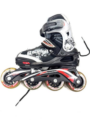 Used Bladerunner ADJ 1-4 Junior Rec Fitness Skates Black Adjustable 11860-S000299569
