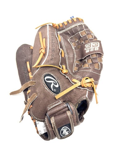 Used Rawlings FASTPITCH LH Throw Fastpitch Gloves Brown 12 1/2" 11860-S000299648