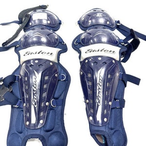 Used Easton SHIN GUARDS Catchers Leg Guards Navy Blue Intermed 11860-S000299653