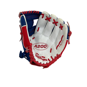 Used Wilson A200 10" T-ball Glove White/Red/Navy  11692-S000143029