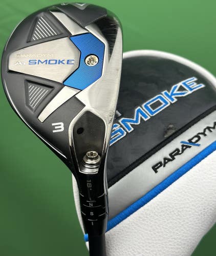 Callaway Paradym Ai Smoke Rescue 3-Hybrid 3H 18* Stiff Cypher Seventy w/ Cover