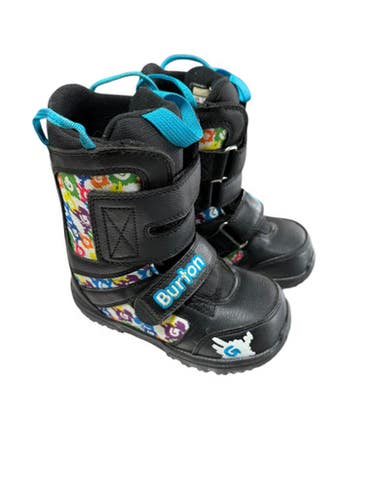 Used Burton KIDS GROM SB BOOT Boys Snowboard Boots Black Youth 12.0 11833-S000166811