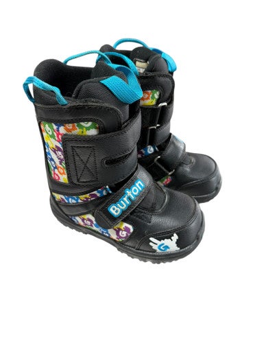 Used Burton KIDS GROM SB BOOT Boys Snowboard Boots Black Youth 12.0 11833-S000166811
