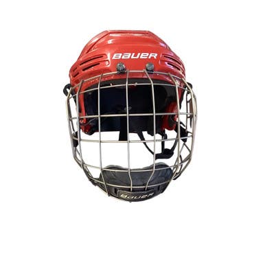 Used Bauer TRUE VISION Helmet Cage Combo Red SM 11479-S000406957