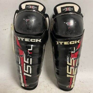 Used Itech 155TL Youth Shin Guards Black 8" 11855-S000193125