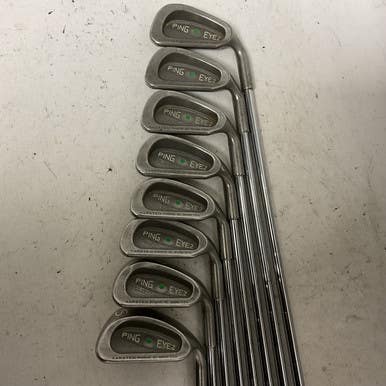 Used Ping EYE 2 GREEN DOT Mens Package Set RH 8 Piece 11855-S000193085