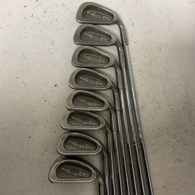 Used Ping EYE 2 GREEN DOT Mens Package Set RH 8 Piece 11855-S000193085